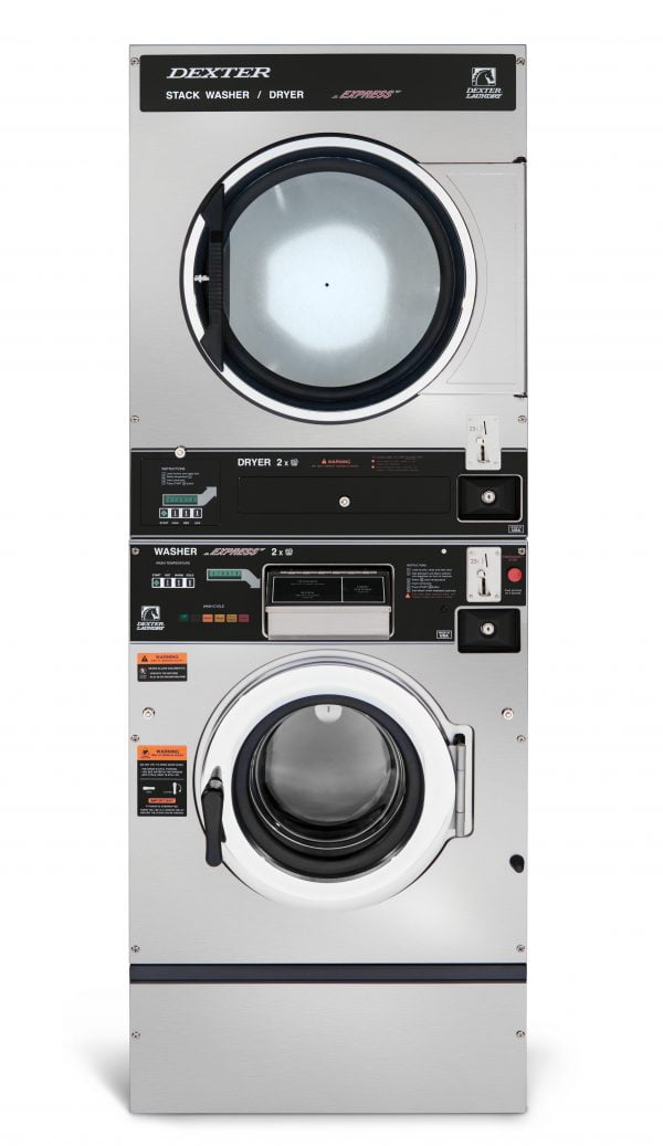 Dexter T-350 SWD 20lb Express Vended Washer Dryer Stack